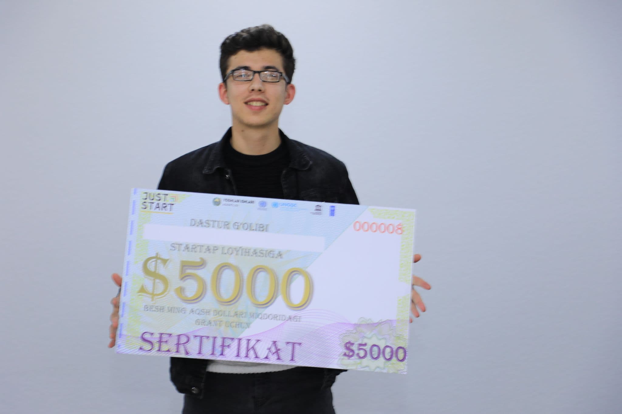 $5000 scholarship from UNDP's Just Start Accelerator with the 1st place out of 100+ startups.